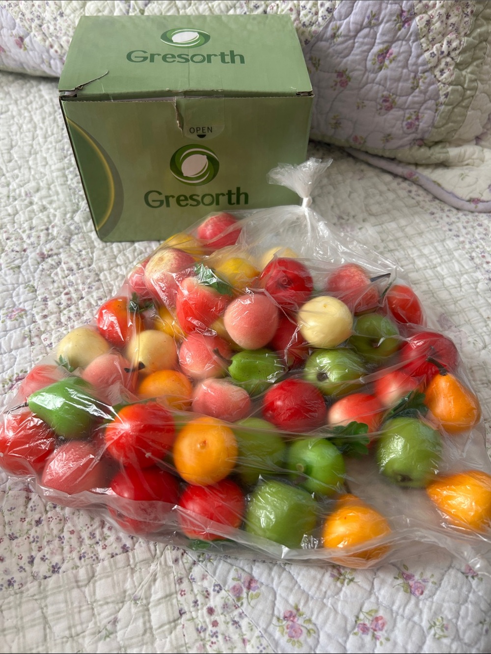 Gresorth Mini Artificial Fruit Set 50+ Pieces | Realistic Faux Fruit
